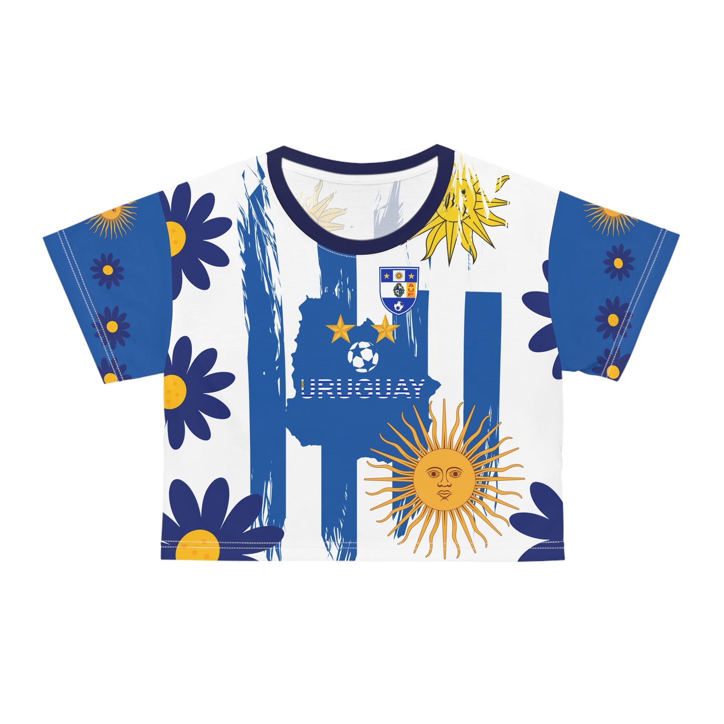 🇺🇾Ladies' Crop Tee – *"Celeste de Flor"*