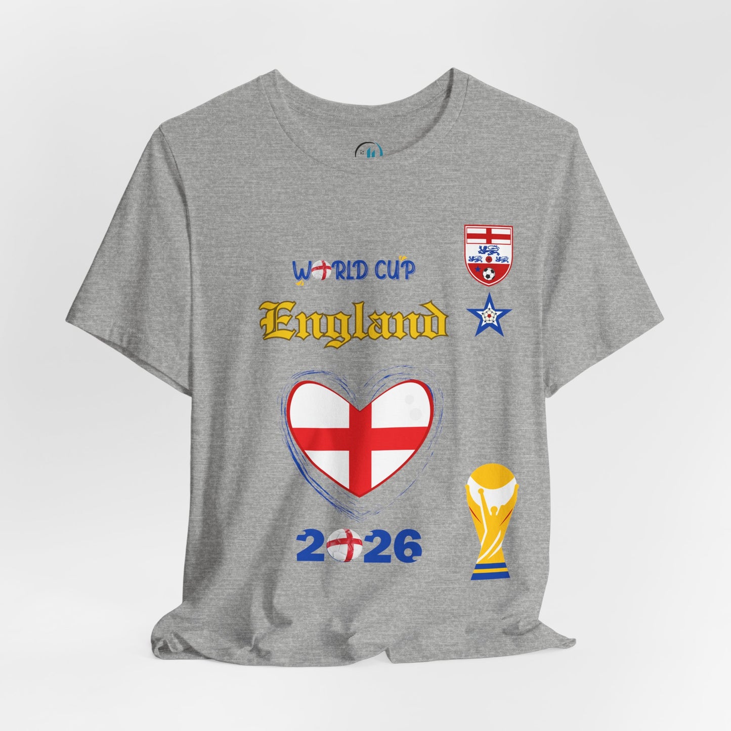 🏴󠁧󠁢󠁥󠁮󠁧󠁿England World Cup 2026 Heart Design Unisex T-Shirt