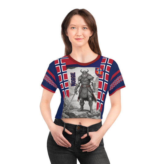 🇳🇴Ladies' Crop Tee – *"The Viking Roar"*