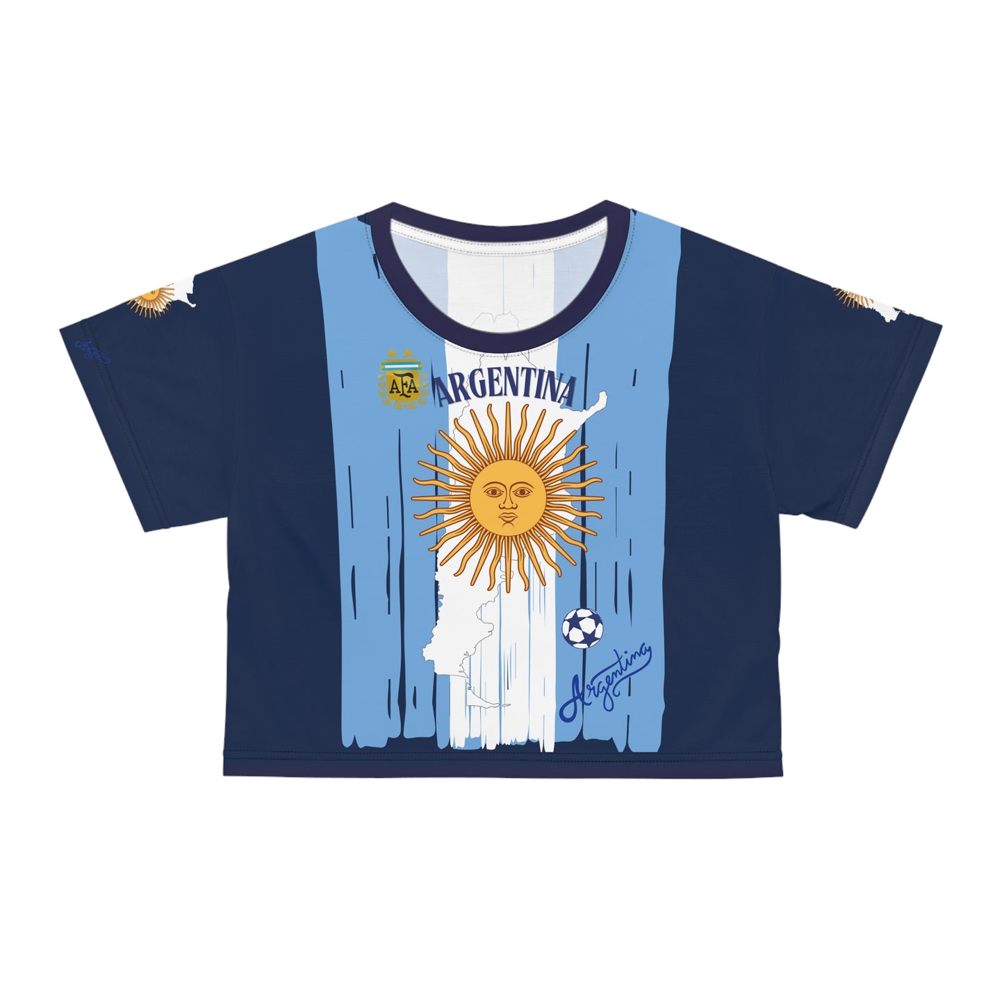 🇦🇷Ladies' Crop Tee – *"Sol de Gloria"*
