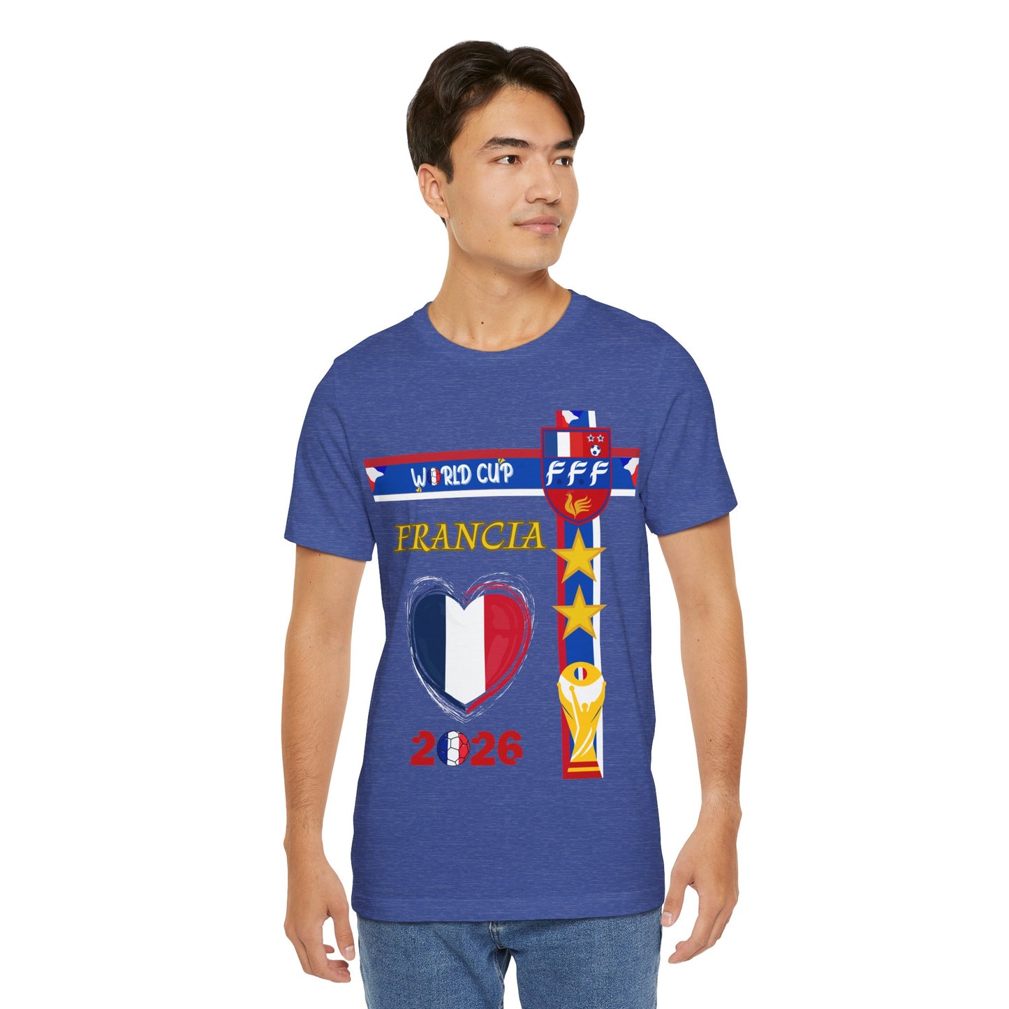 🇫🇷France (Francia) World Cup 2026 Heart Design Unisex T-Shirt