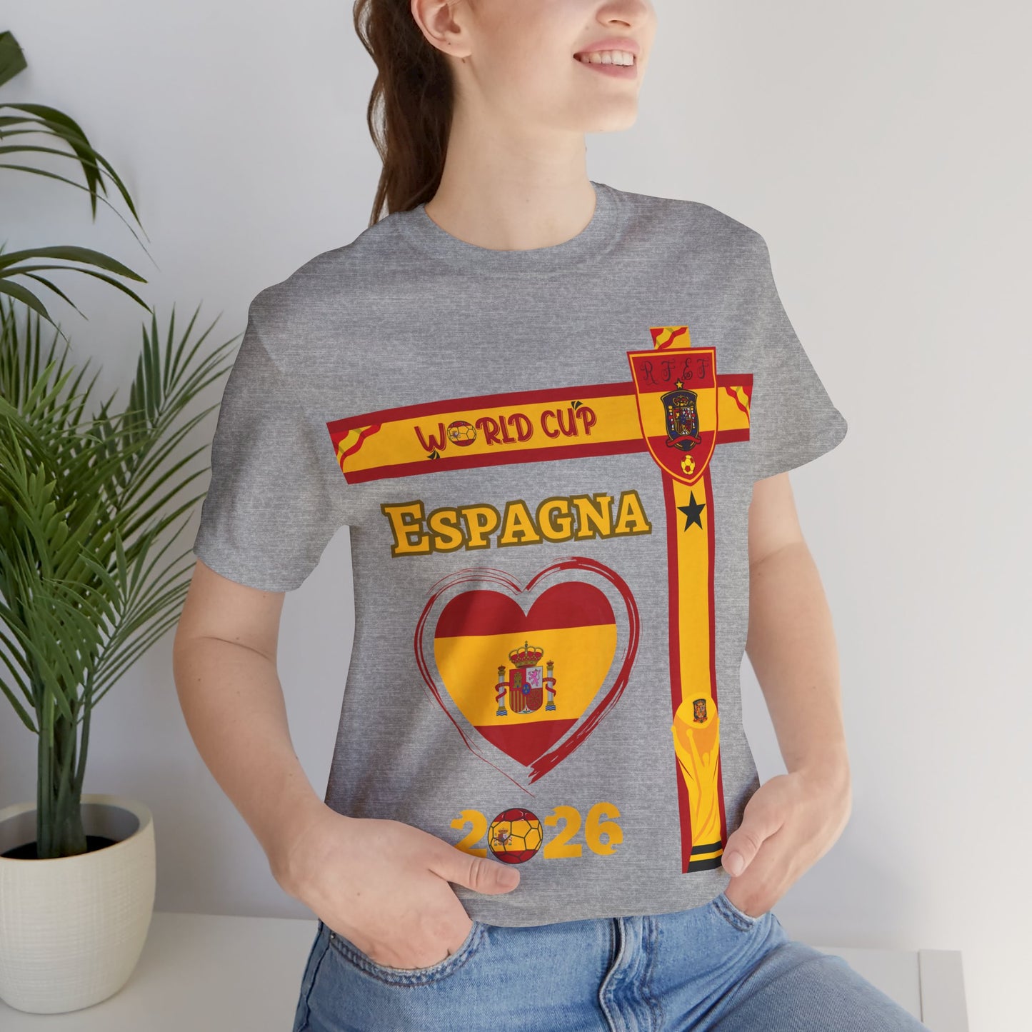 🇪🇸Spain (España) World Cup 2026 Heart Design Unisex T-Shirt