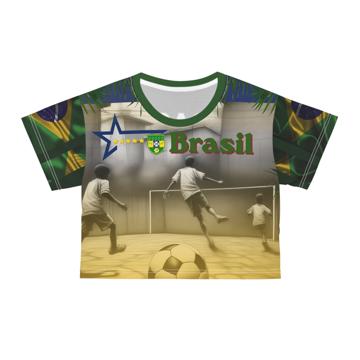🇧🇷Ladies' Crop Tee – *"Raízes do Talento"*