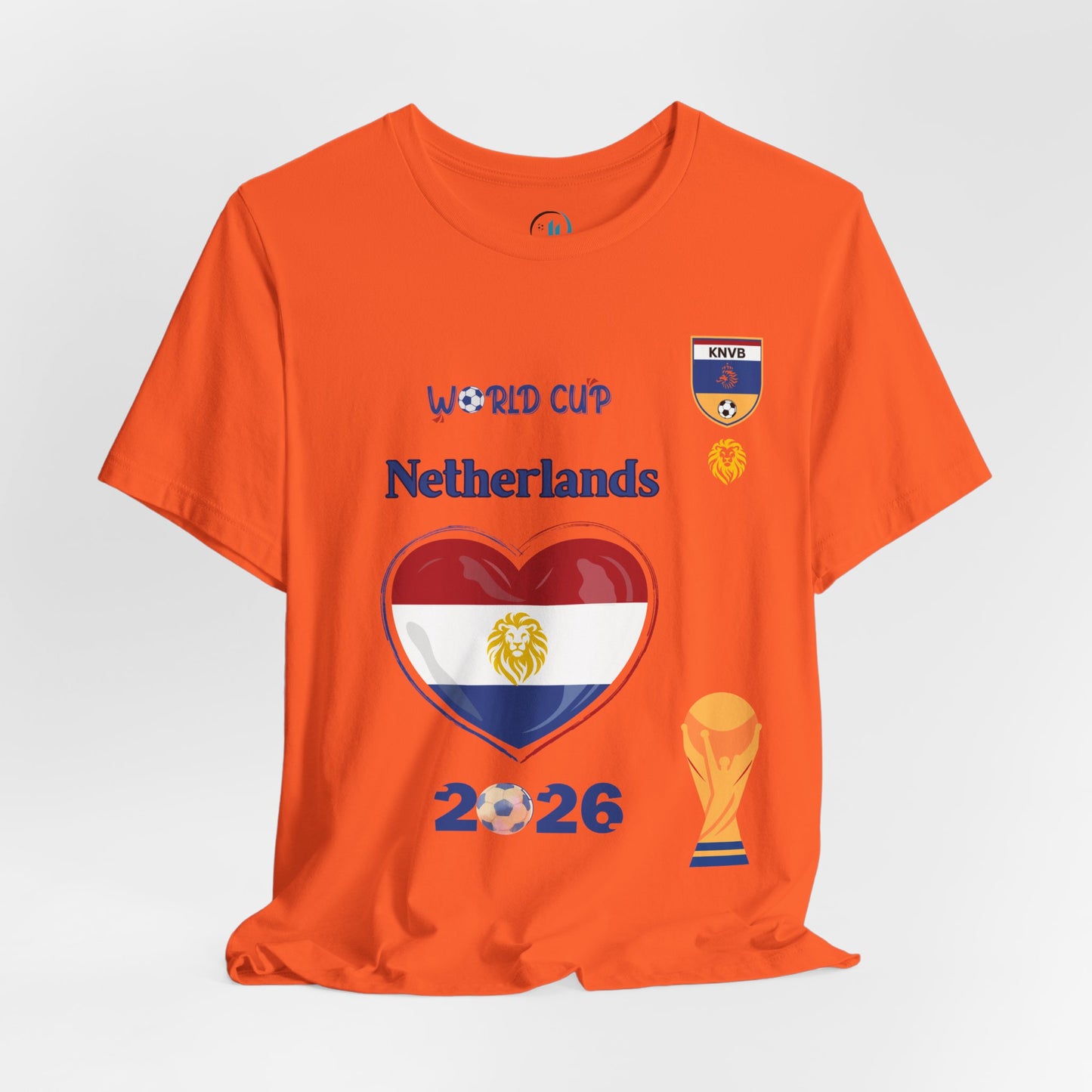 🇳🇱Netherlands (Nederland) World Cup 2026 Heart Design Unisex T-Shirt