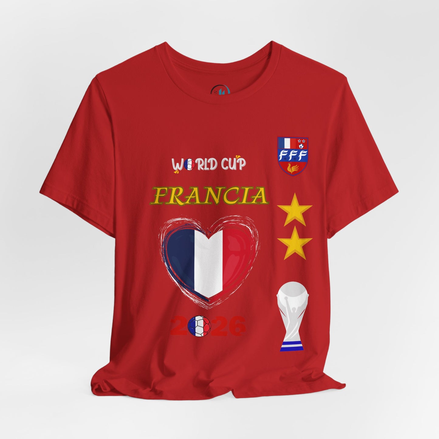 🇫🇷France (Francia) World Cup 2026 Heart Design Unisex T-Shirt