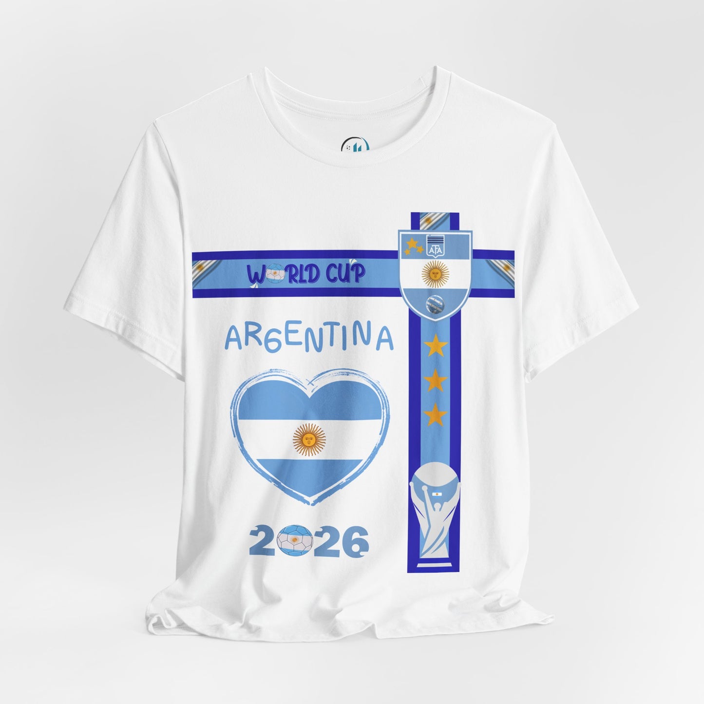 Argentina World Cup 2026 Heart Design Unisex T-Shirt