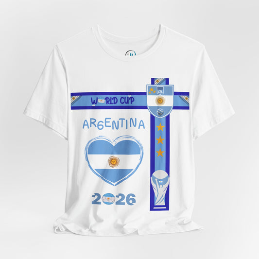Argentina World Cup 2026 Heart Design Unisex T-Shirt