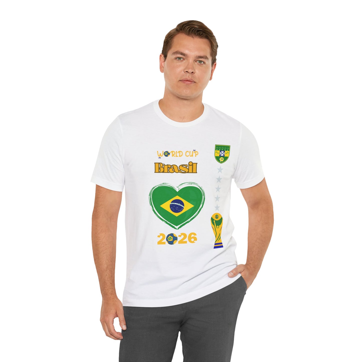 🇧🇷Brazil (Brasil) World Cup 2026 Heart Design Unisex T-Shirt