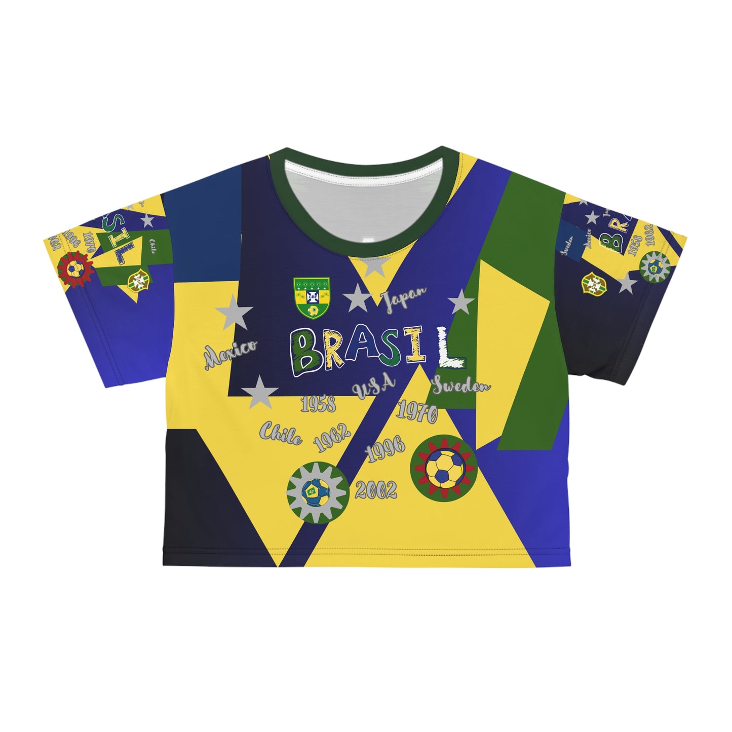 🇧🇷Ladies' Crop Tee – *"Pentacampeão"*