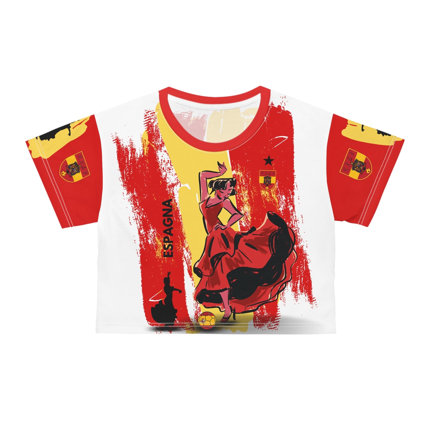 🇪🇸Ladies' Crop Tee – *"Flamenco; Furia"*