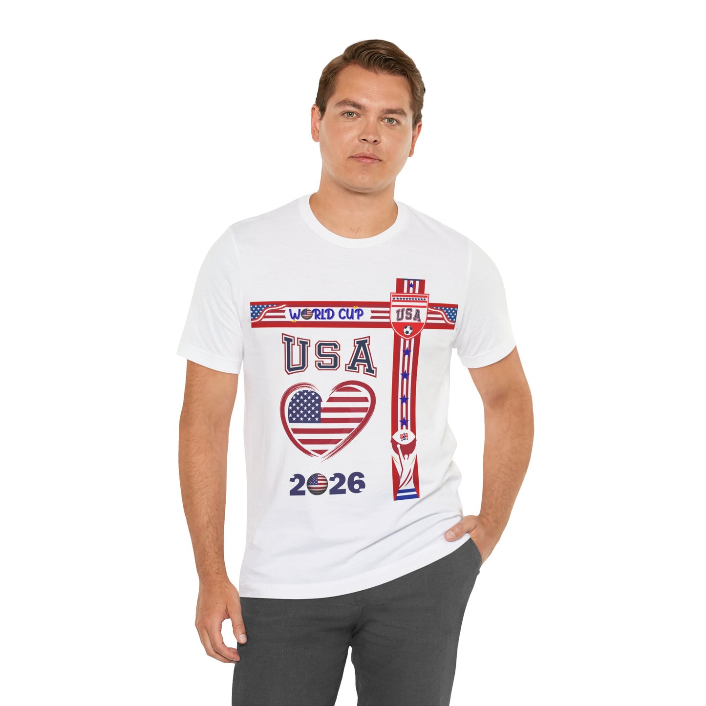 🇺🇸USA World Cup 2026 Heart Design Unisex T-Shirt