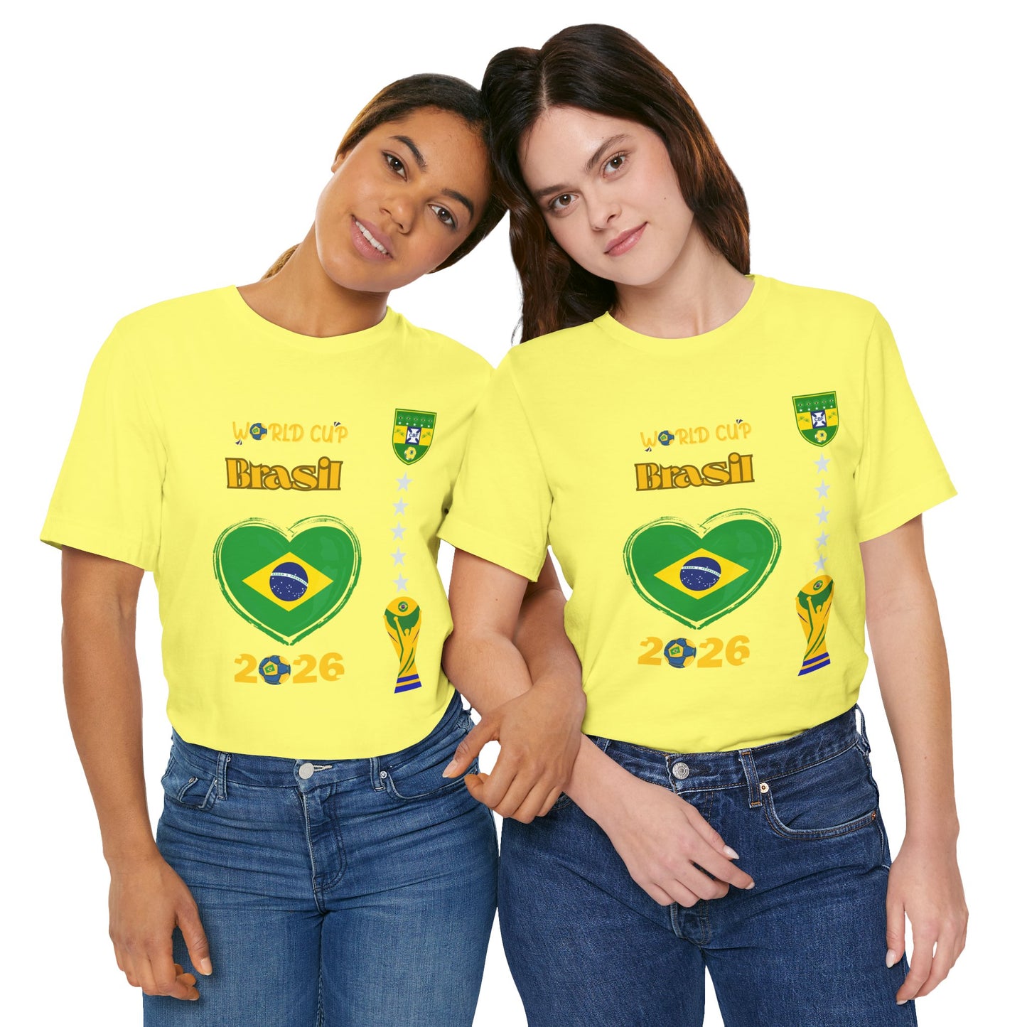 🇧🇷Brazil (Brasil) World Cup 2026 Heart Design Unisex T-Shirt