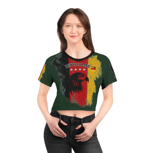 🇩🇪Ladies' Crop Tee – *"Adler des Wandels"*
