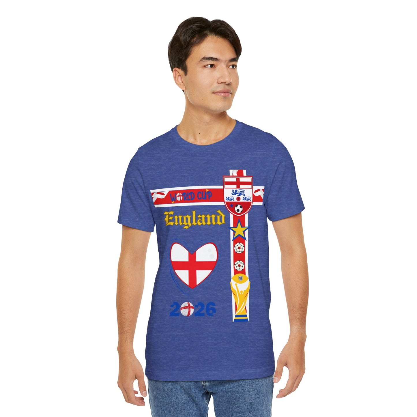🏴󠁧󠁢󠁥󠁮󠁧󠁿England World Cup 2026 Heart Design Unisex T-Shirt