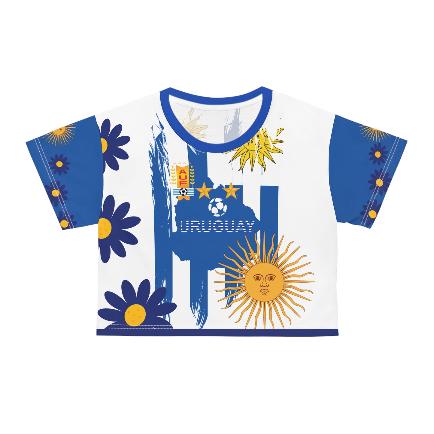 🇺🇾Ladies' Crop Tee – *"Celeste de Flor"*