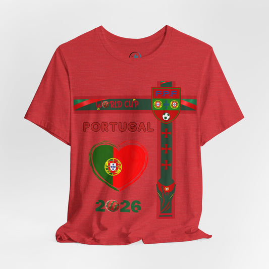 🇵🇹Portugal World Cup 2026 Heart Design Unisex T-Shirt