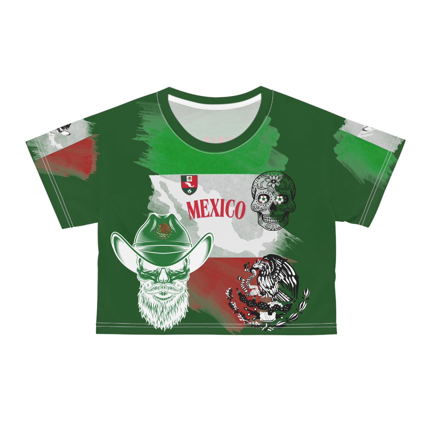 🇲🇽Ladies' Crop Tee – "La Leyenda" Verde