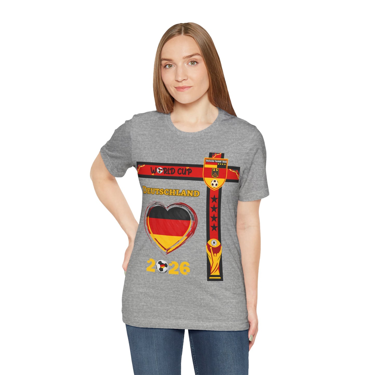 🇩🇪Germany (Deutschland) World Cup 2026 Heart Design Unisex T-Shirt