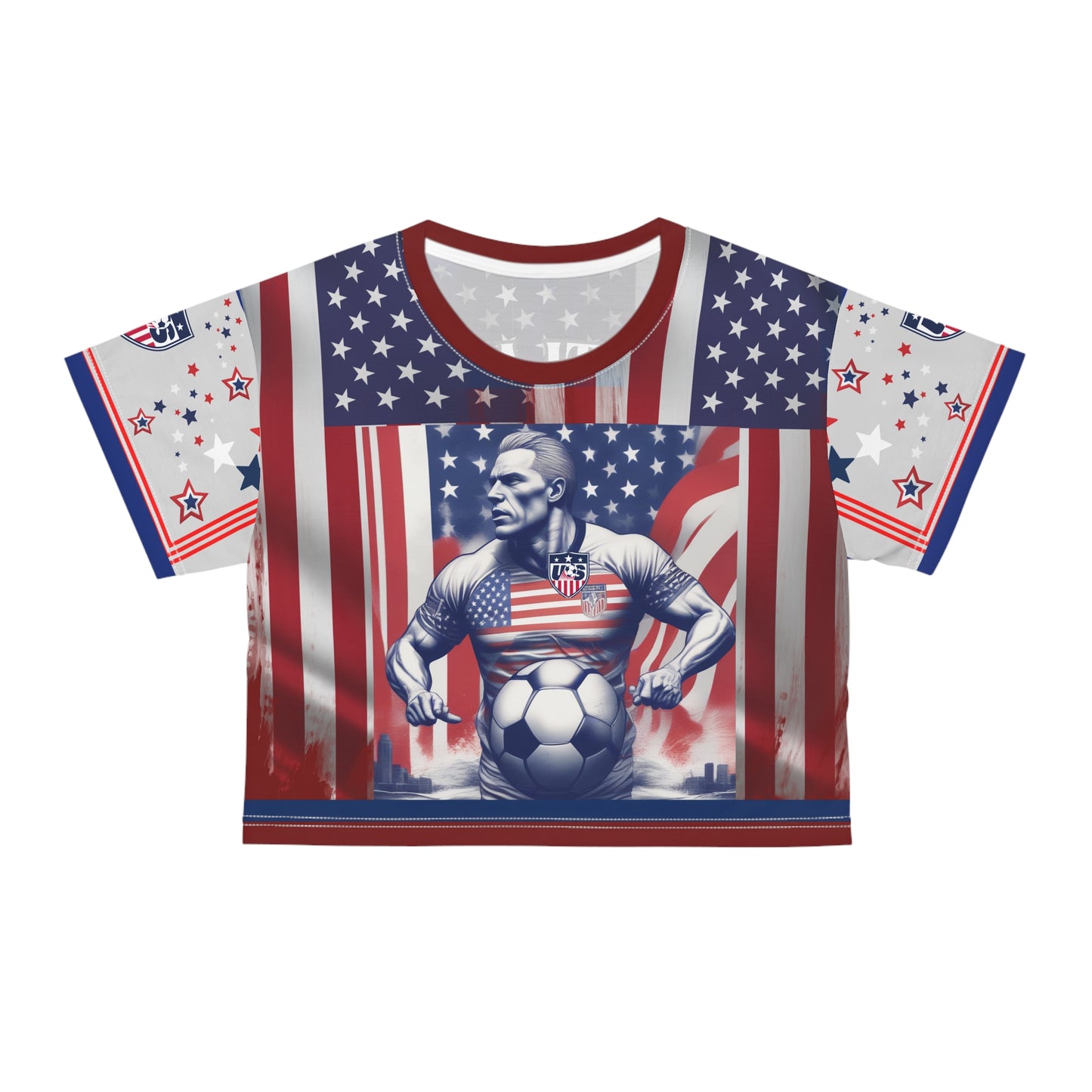 🇺🇸Ladies' Crop Tee – *"Number 10 Outlaw"*