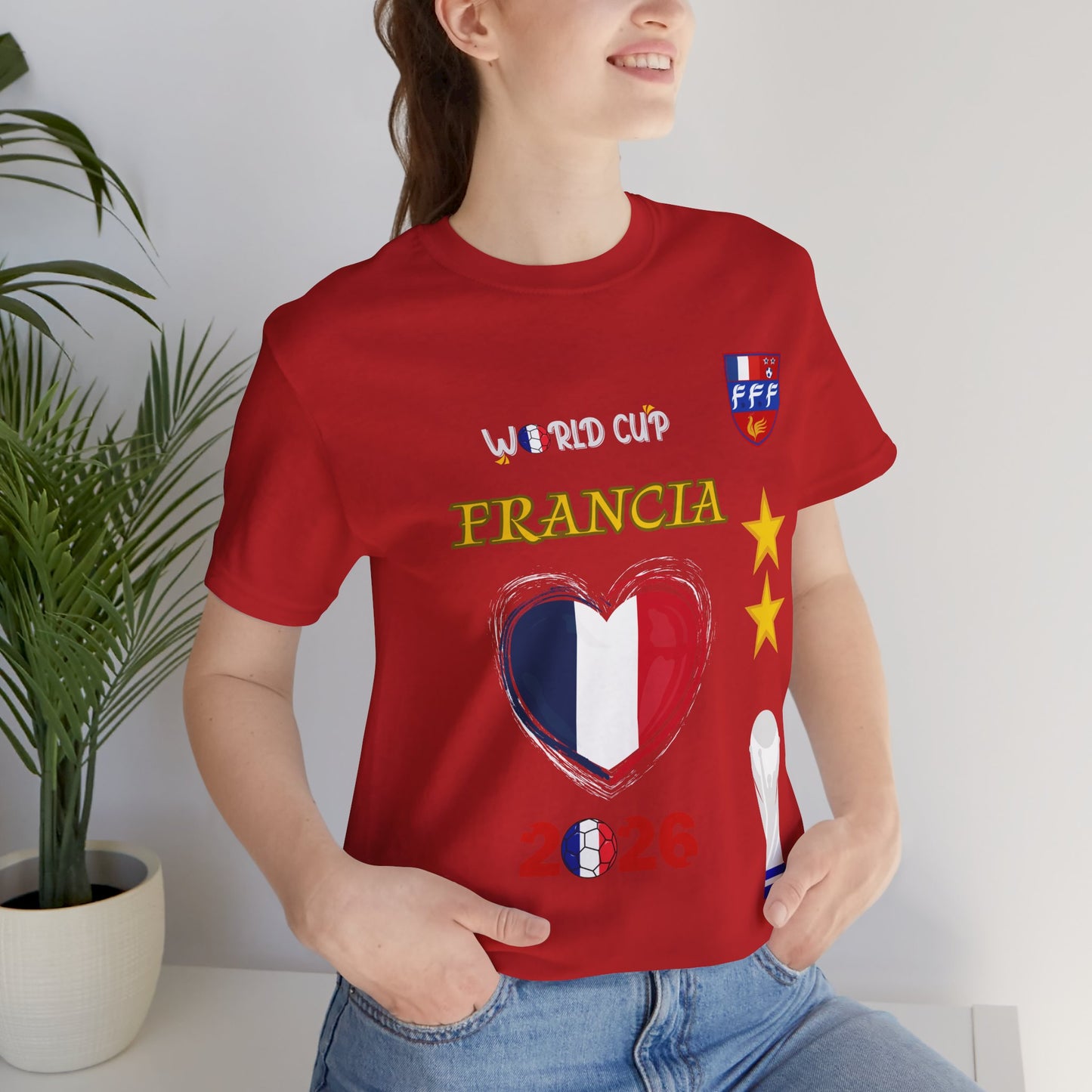 🇫🇷France (Francia) World Cup 2026 Heart Design Unisex T-Shirt