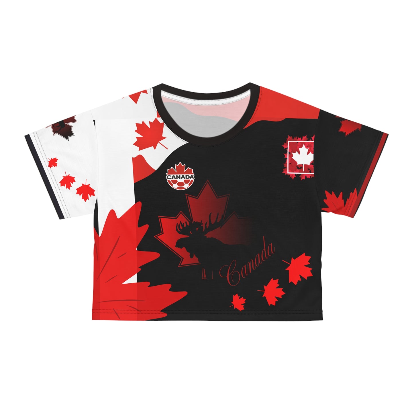 🇨🇦Ladies' Crop Tee – *"The True North"*