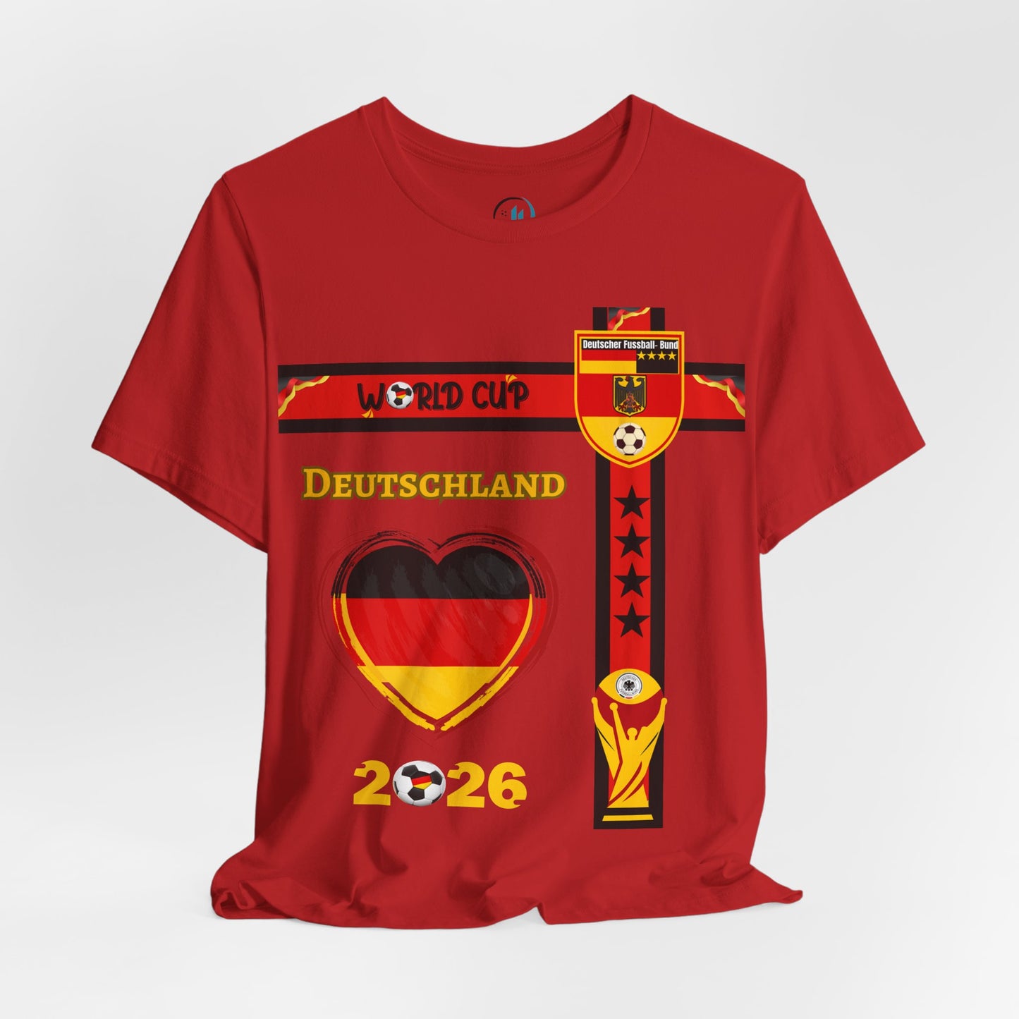 🇩🇪Germany (Deutschland) World Cup 2026 Heart Design Unisex T-Shirt