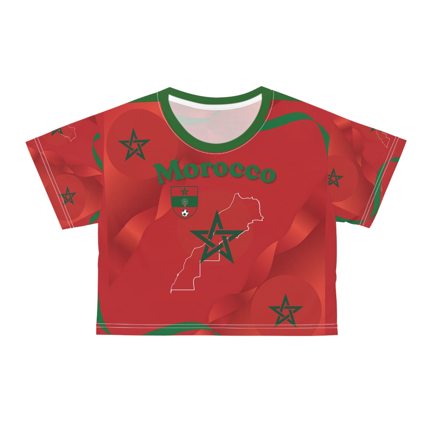 🇲🇦Ladies' Crop Tee – *"The Atlas Pride"*