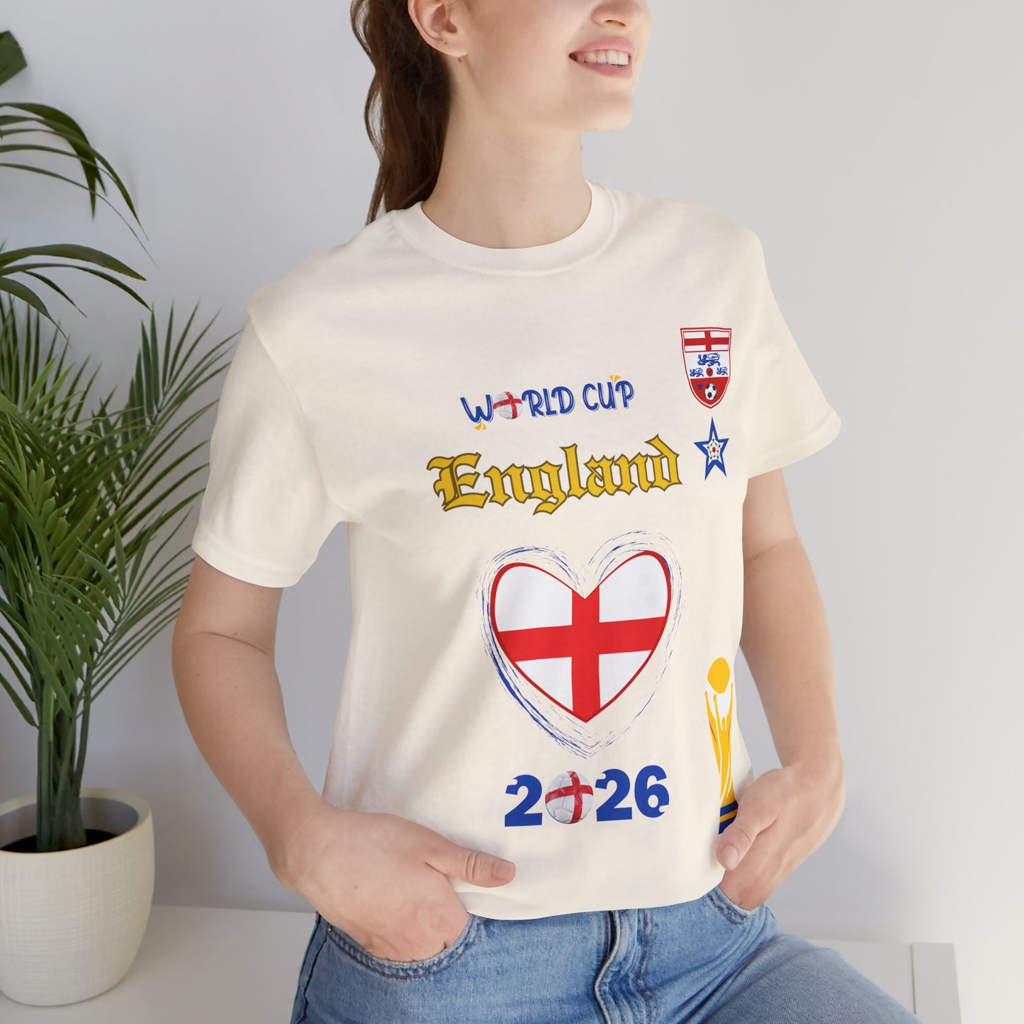 🏴󠁧󠁢󠁥󠁮󠁧󠁿England World Cup 2026 Heart Design Unisex T-Shirt
