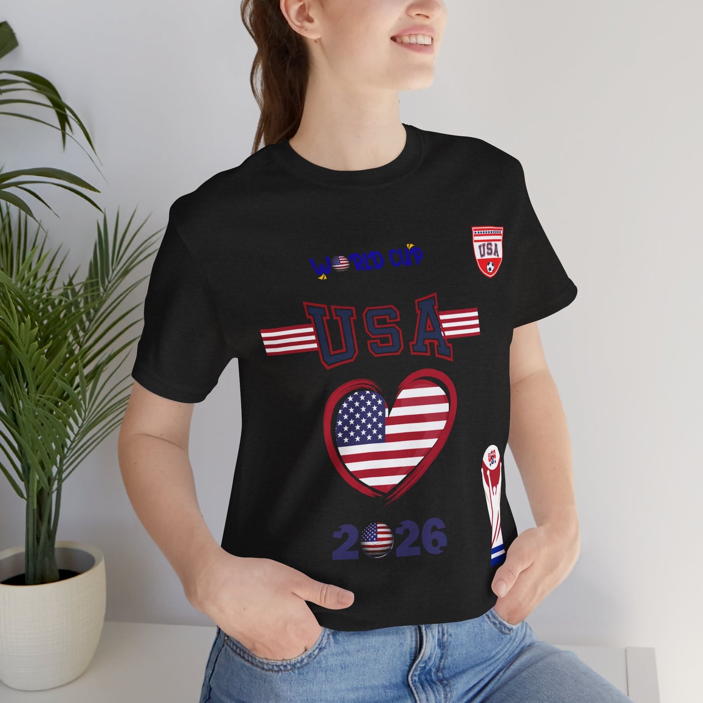 🇺🇸USA World Cup 2026 Heart Design Unisex T-Shirt