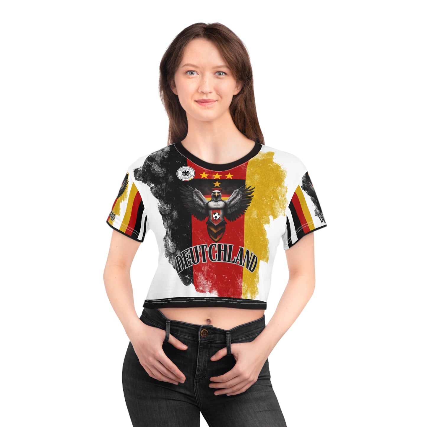 🇩🇪Ladies' Crop Tee – *"Reichsadler der Fussballnation"*