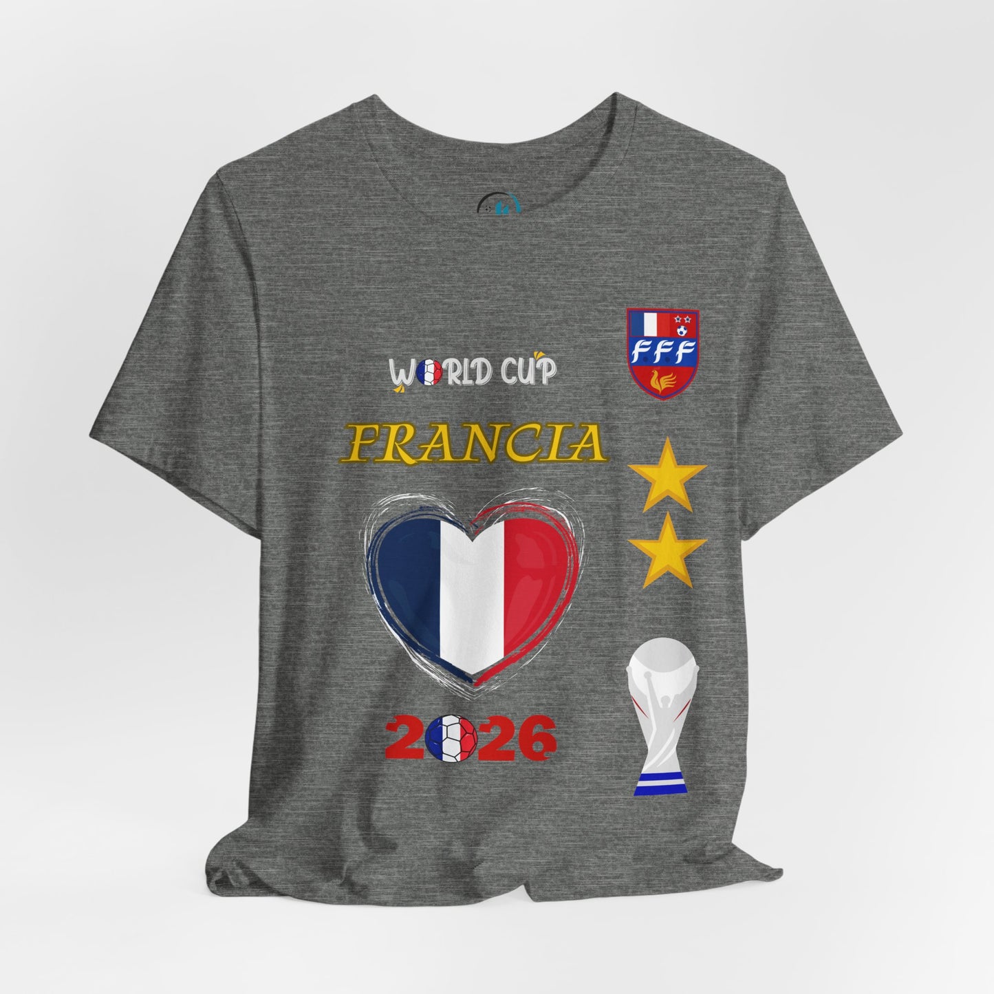 🇫🇷France (Francia) World Cup 2026 Heart Design Unisex T-Shirt