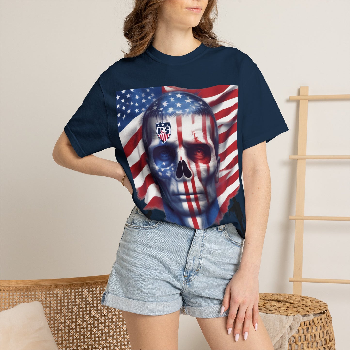 National Tees Unisex Garment-Dyed T-shirt (USA Zombie)