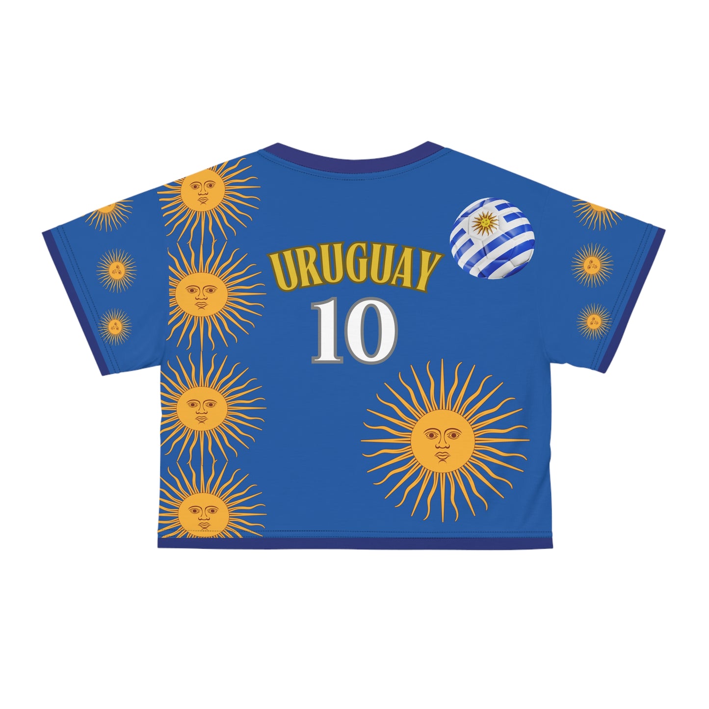 🇺🇾Ladies' Crop Tee – *"La Celeste Olímpica"*