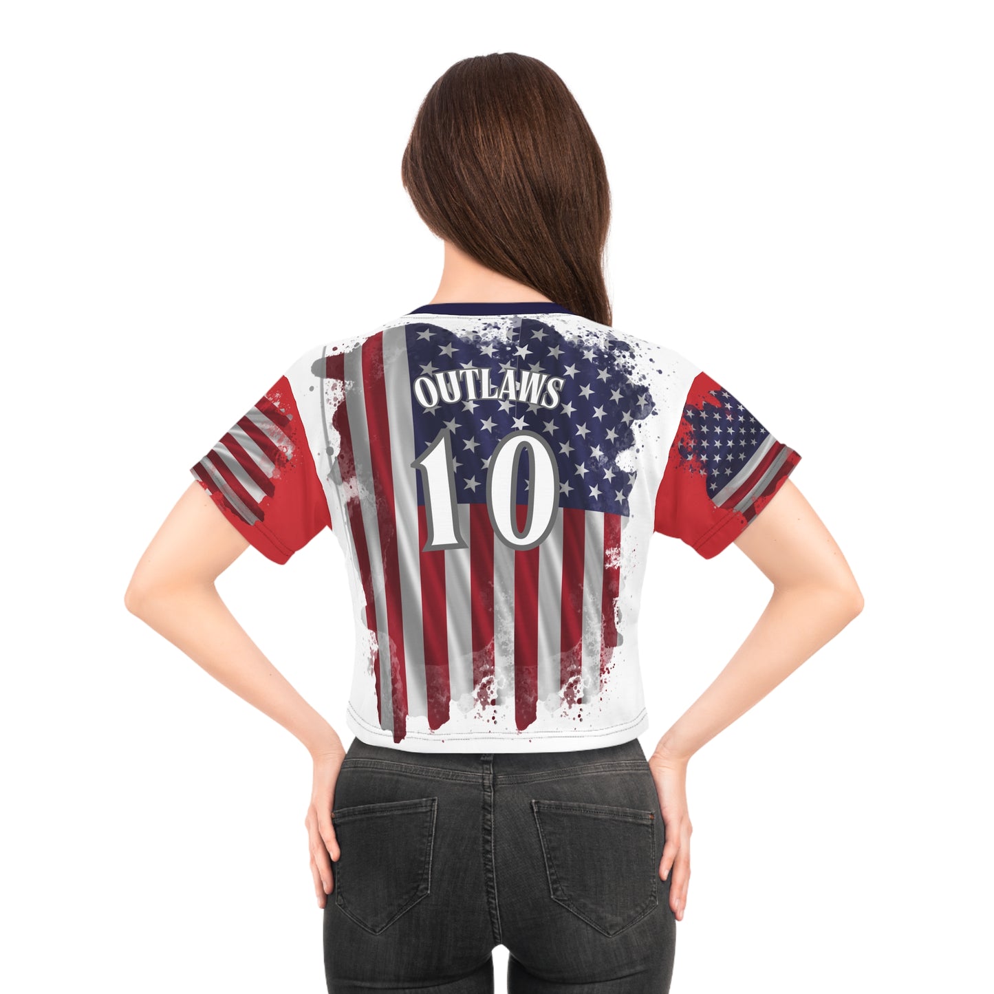Ladies' Crop Tee – *"Number 10 Outlaw"*