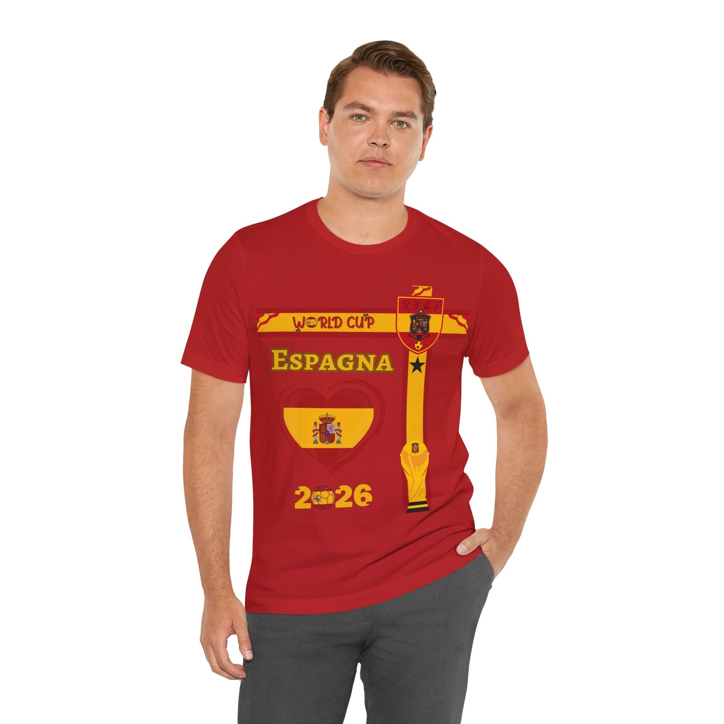 🇪🇸Spain (España) World Cup 2026 Heart Design Unisex T-Shirt