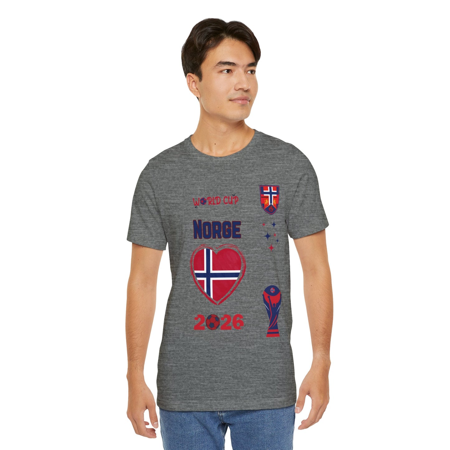 🇳🇴Norway (Norge) World Cup 2026 Heart Design Unisex T-Shirt
