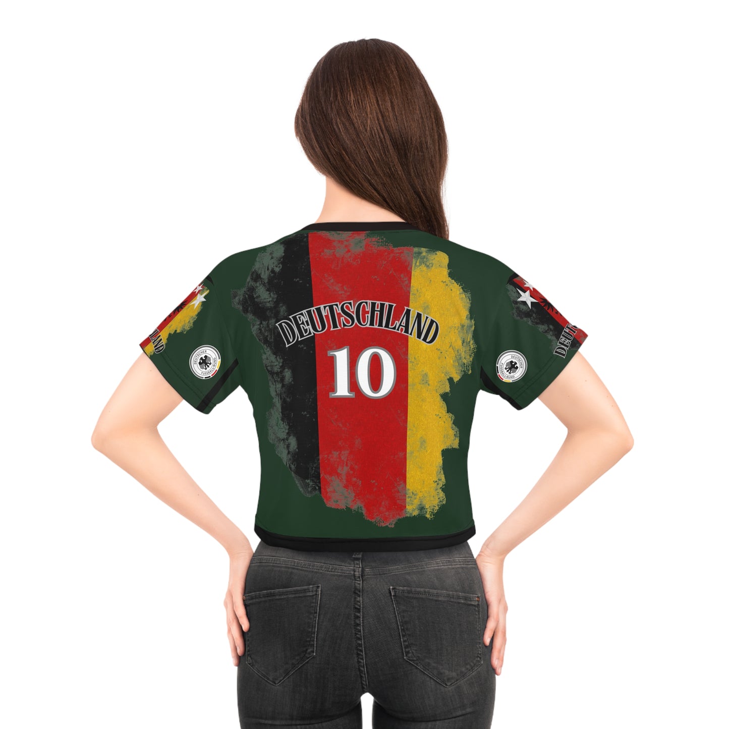 🇩🇪Ladies' Crop Tee – *"Adler des Wandels"*