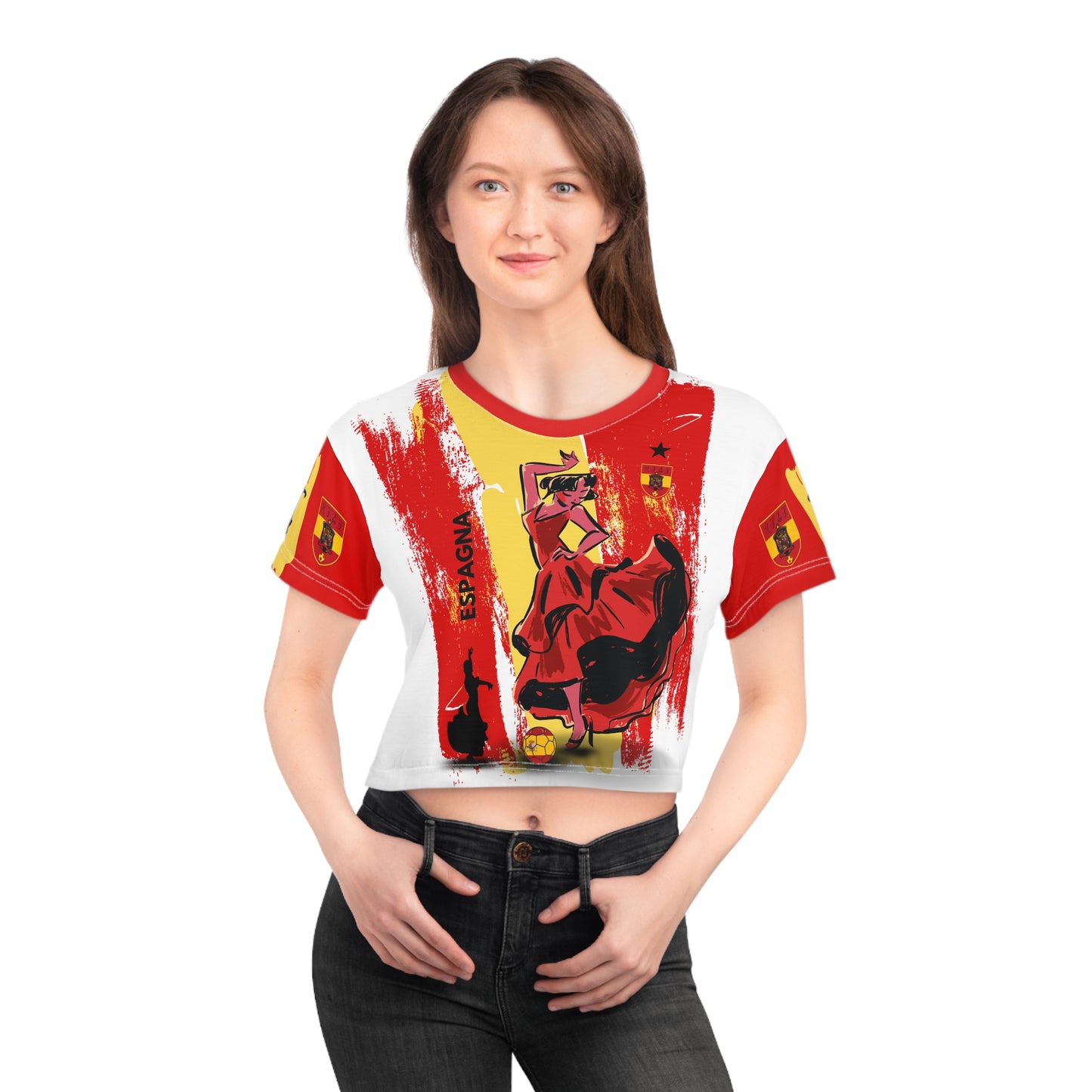 🇪🇸Ladies' Crop Tee – *"Flamenco; Furia"*