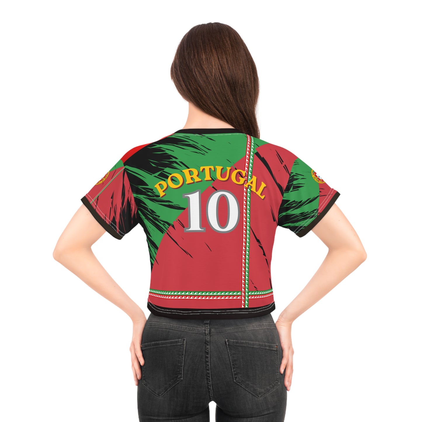 🇵🇹Ladies' Crop  Tee – *"The Navigator's Crest"*