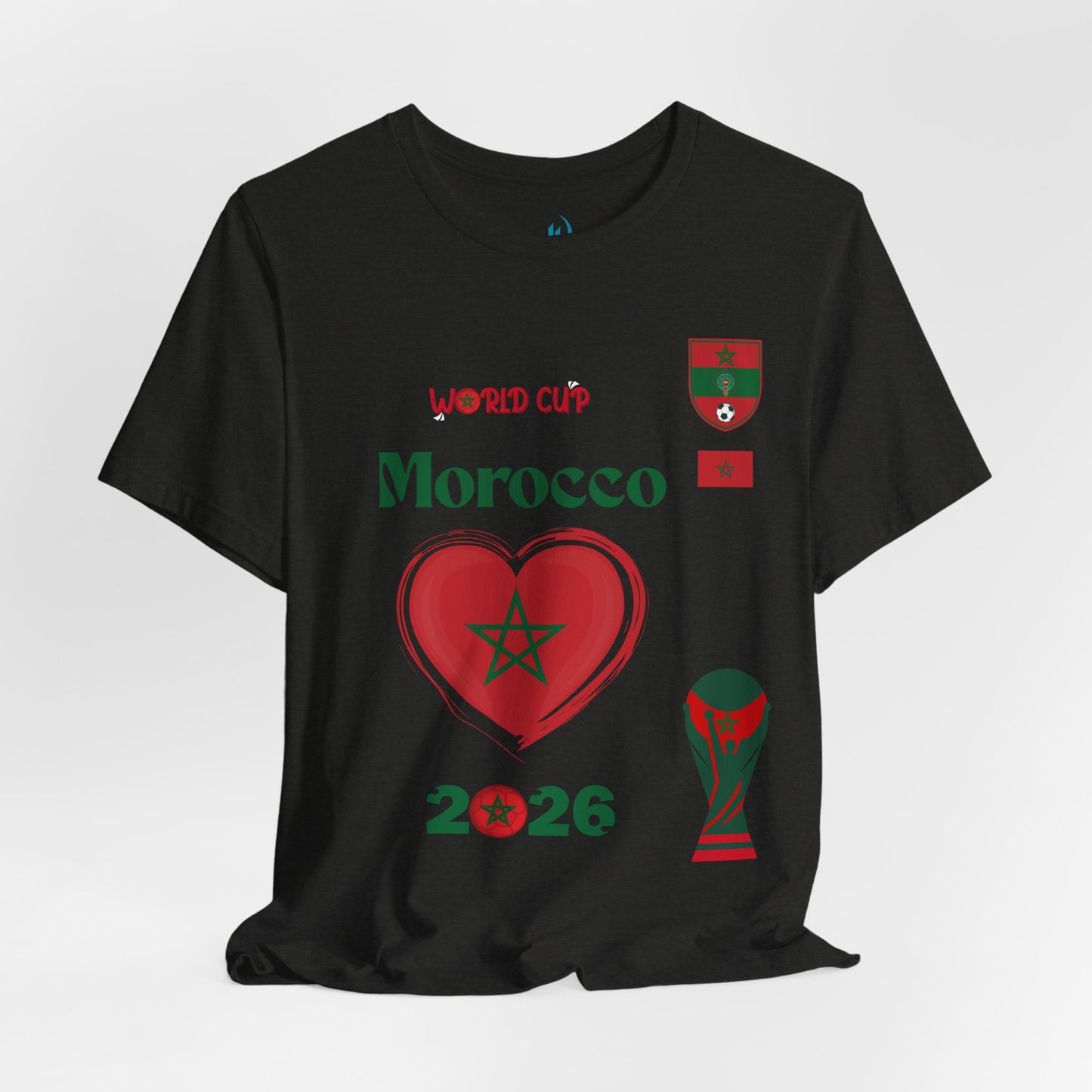 🇲🇦Morocco (Maroc / المغرب) World Cup 2026 Heart Design Unisex T-Shirt