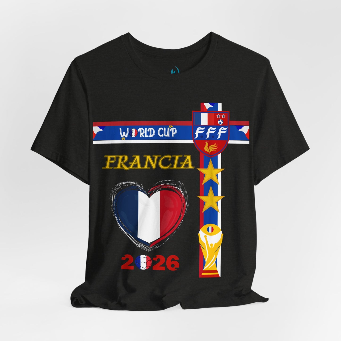 🇫🇷France (Francia) World Cup 2026 Heart Design Unisex T-Shirt