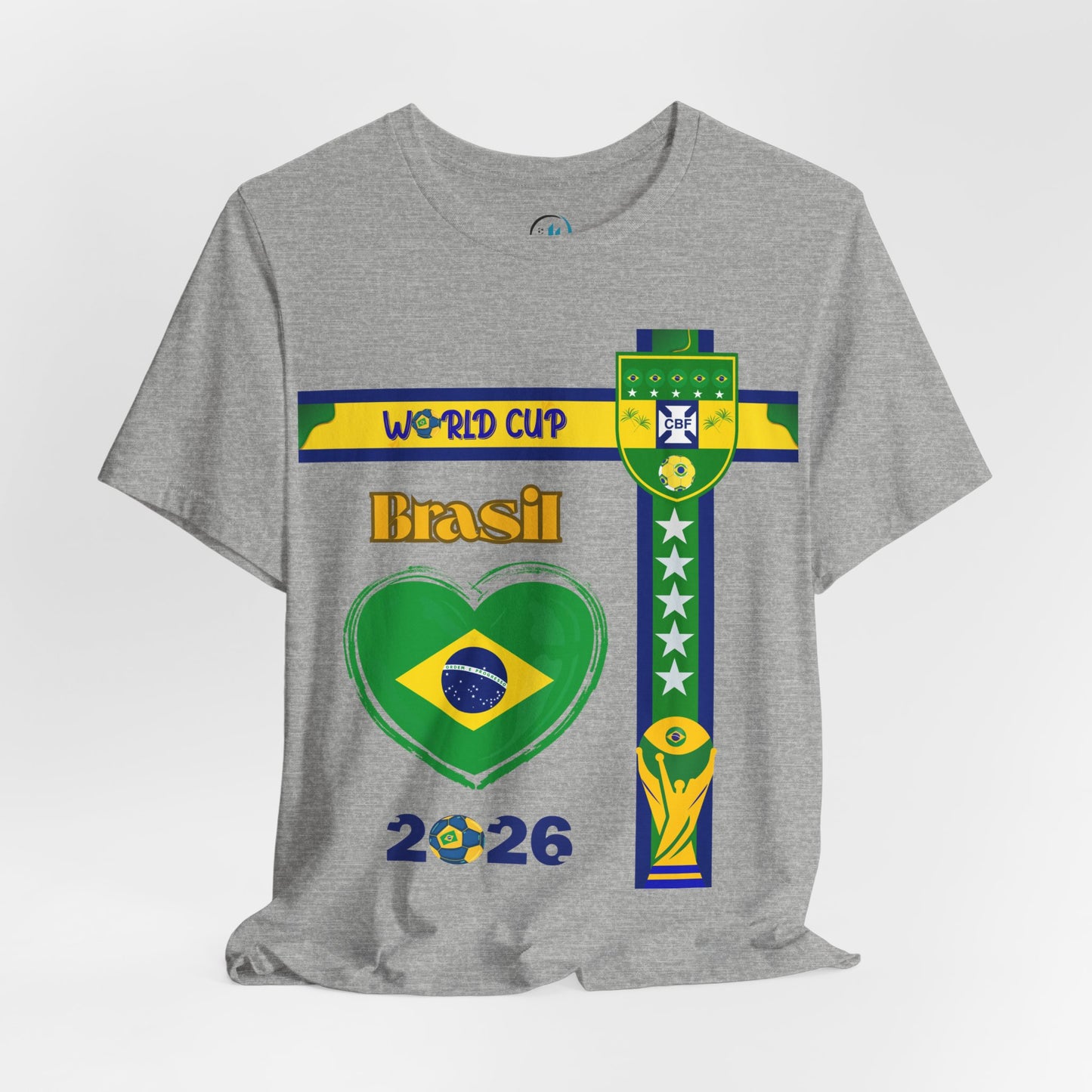 🇧🇷Brazil (Brasil) World Cup 2026 Heart Design Unisex T-Shirt