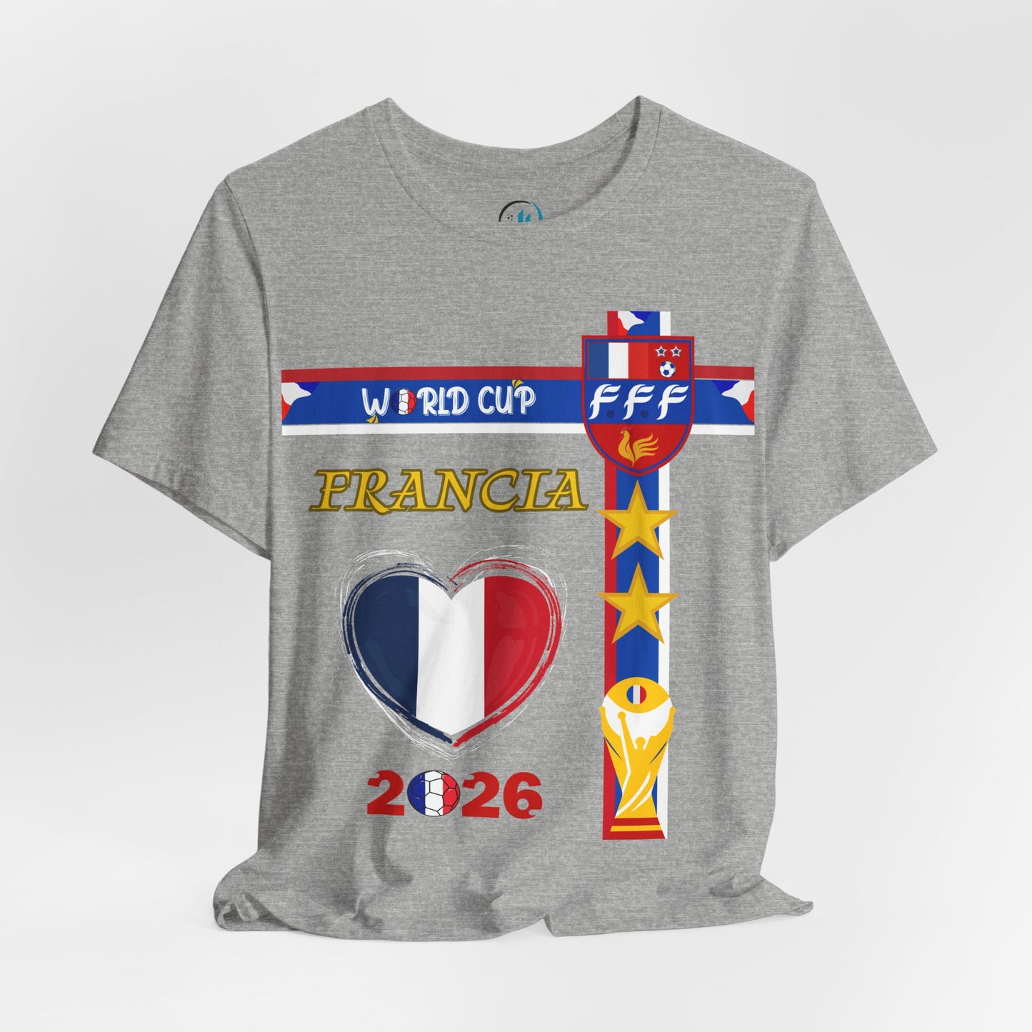 🇫🇷France (Francia) World Cup 2026 Heart Design Unisex T-Shirt