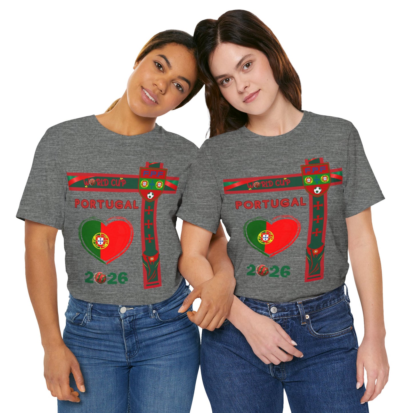 🇵🇹Portugal World Cup 2026 Heart Design Unisex T-Shirt