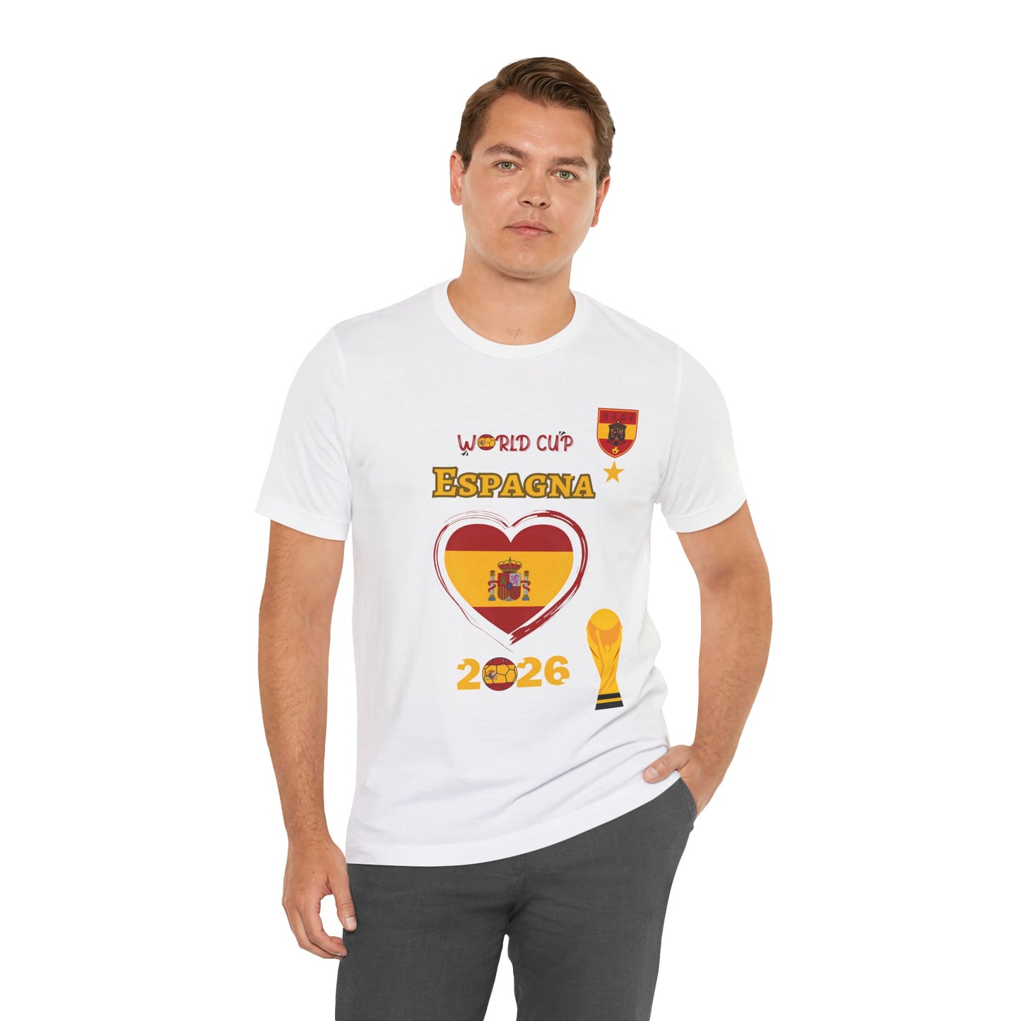 Spain (España) World Cup 2026 Heart Design Unisex T-Shirt