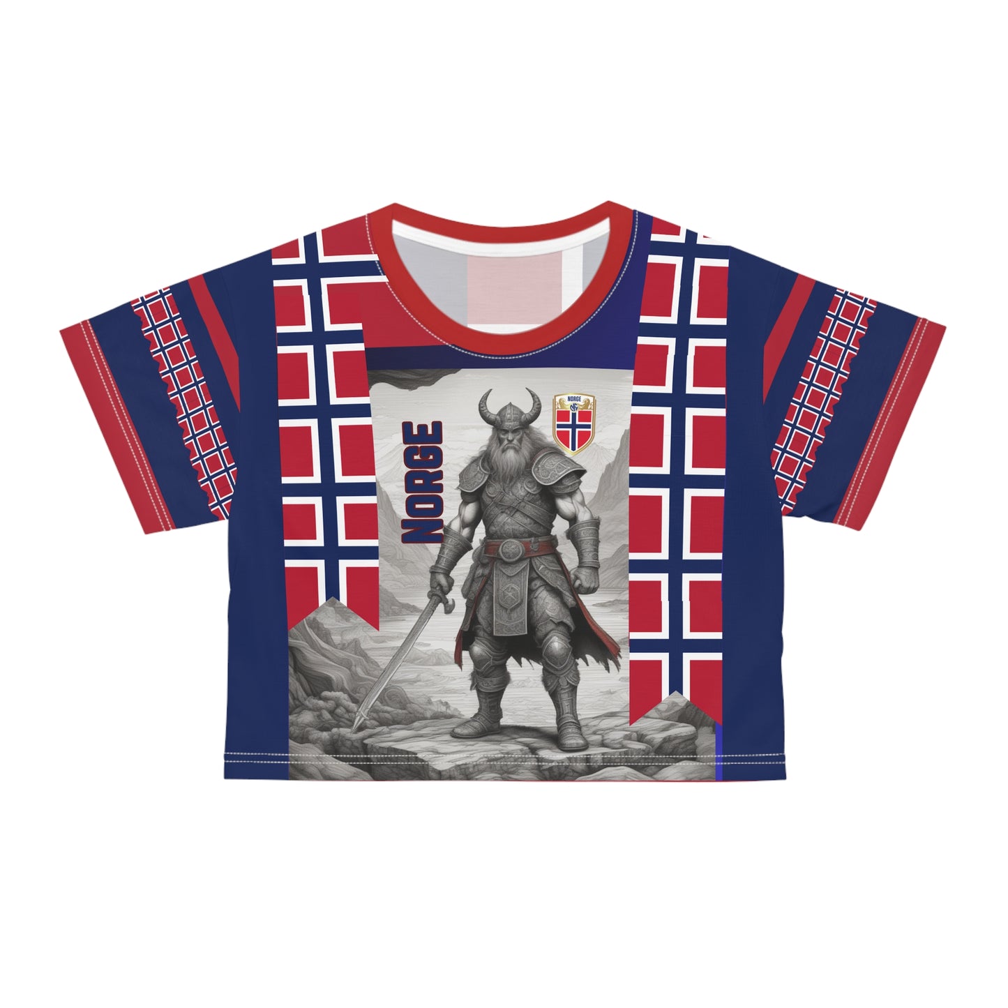 🇳🇴Ladies' Crop Tee – *"The Viking Roar"*