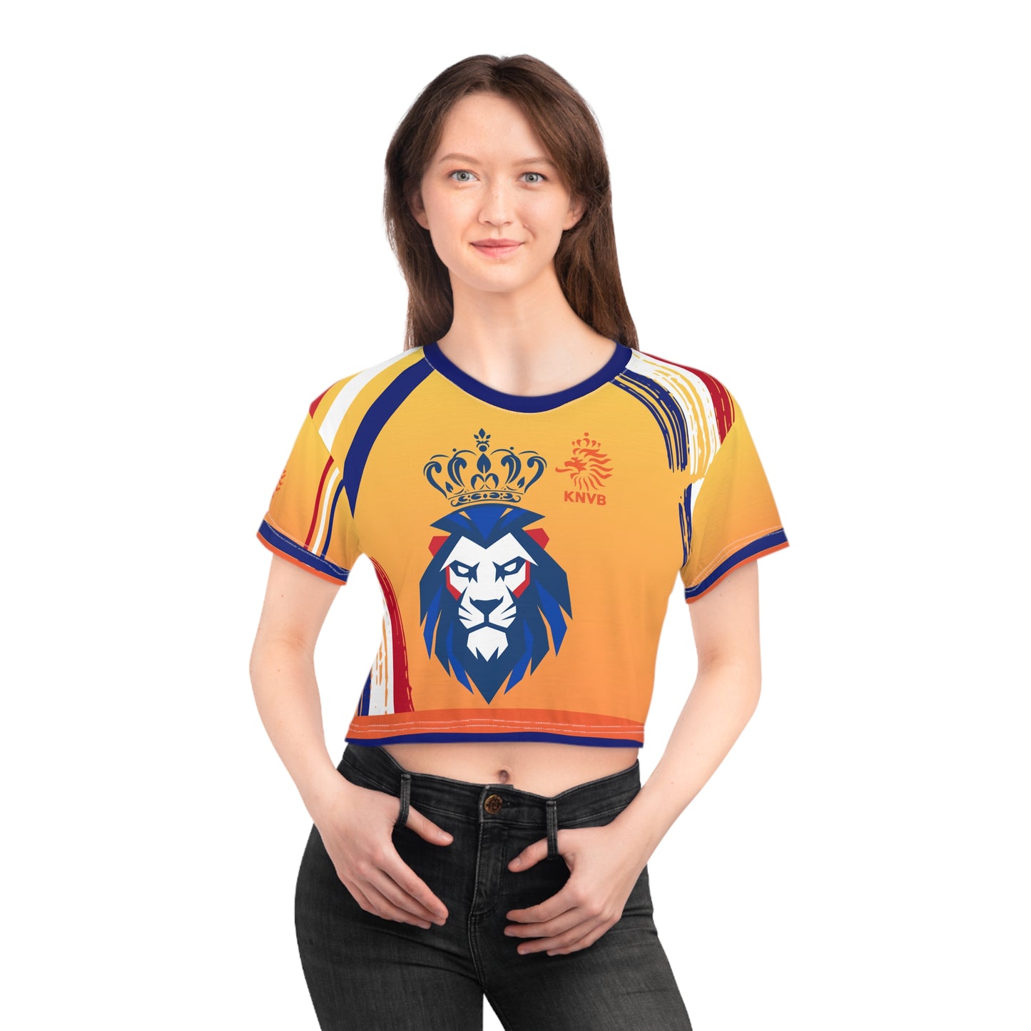 🇳🇱Ladies' Crop Tee – *"The Crowned King"*