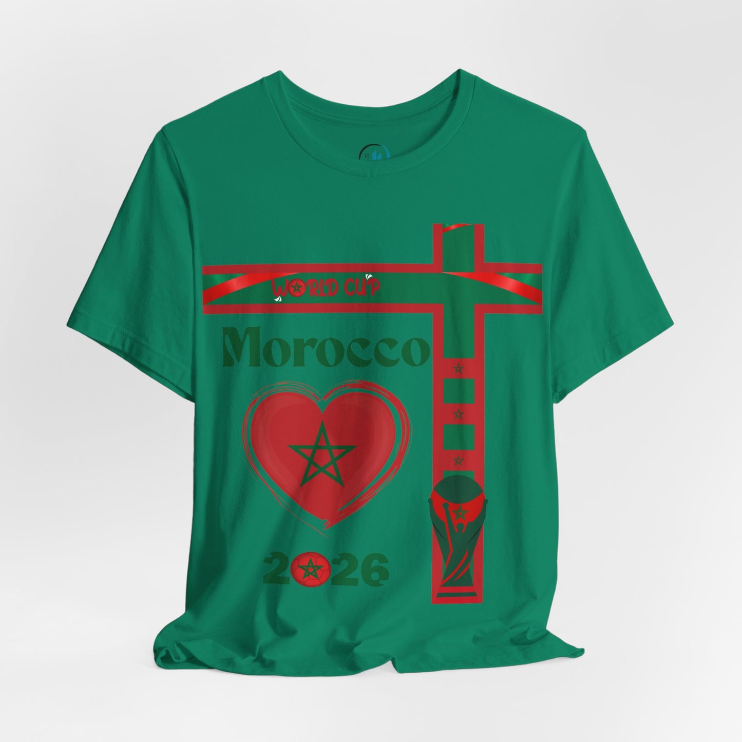 🇲🇦Morocco (Maroc / المغرب) World Cup 2026 Heart Design Unisex T-Shirt