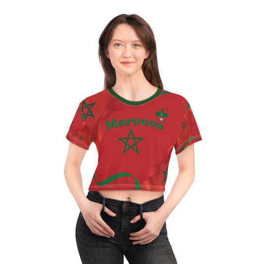 🇲🇦Ladies' Crop Tee – *"The Eternal Star"*
