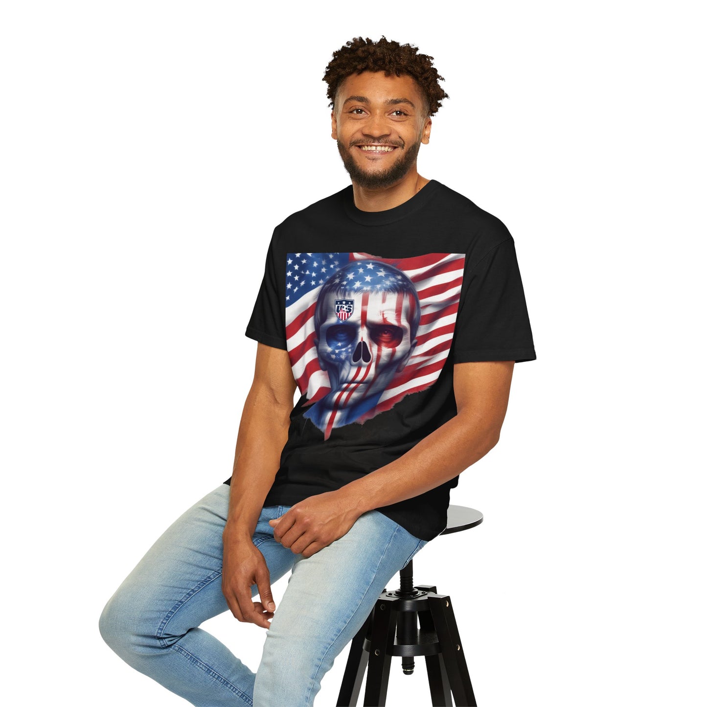 National Tees Unisex Garment-Dyed T-shirt (USA Zombie)